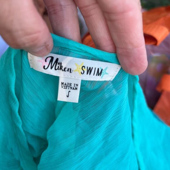 Miken Aqua Sheer Swim Cover-Up size large beach vacation cruise swim pool - Picture 6 of 6